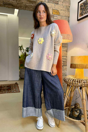 Hello Miss Daisy Knit Mocha Marl